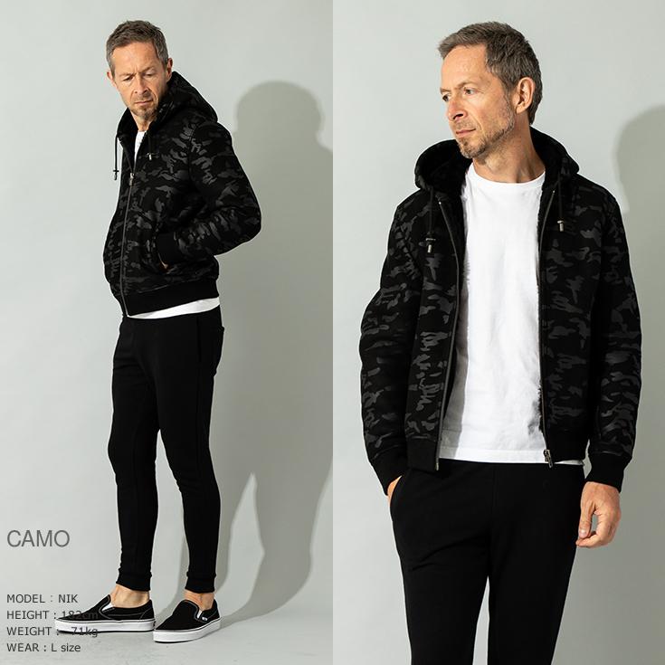 Liugoo Leathers LIUGOO 本革 ムートンパーカー メンズ リューグー