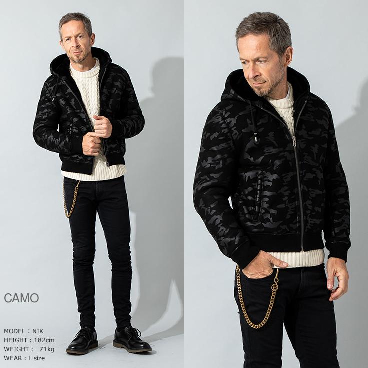 Liugoo Leathers LIUGOO 本革 ムートンパーカー メンズ リューグー