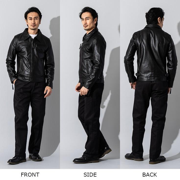 Liugoo Leathers 本革 トラッカージャケット メンズ リューグー