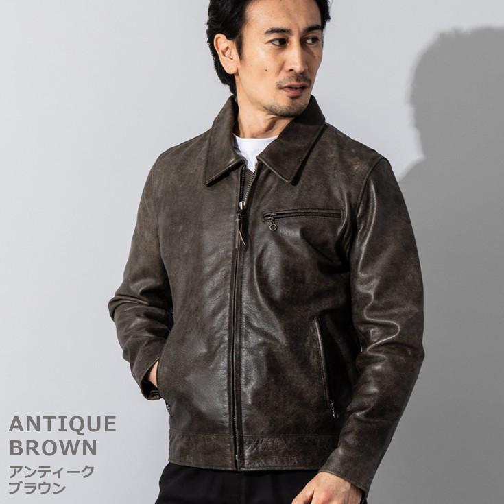 Liugoo Leathers 本革 トラッカージャケット メンズ リューグー