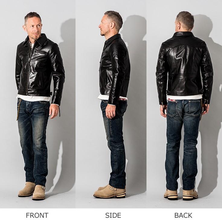 Liugoo Leathers 本革 トラッカージャケット メンズ リューグー