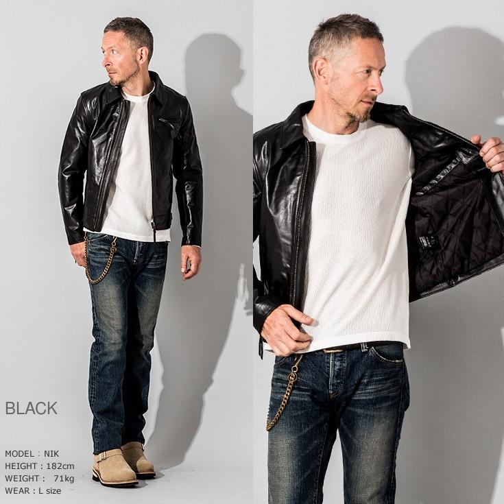 リューグーレザーズ Liugoo Leathers 本革 トラッカージャケット メンズ リューグー