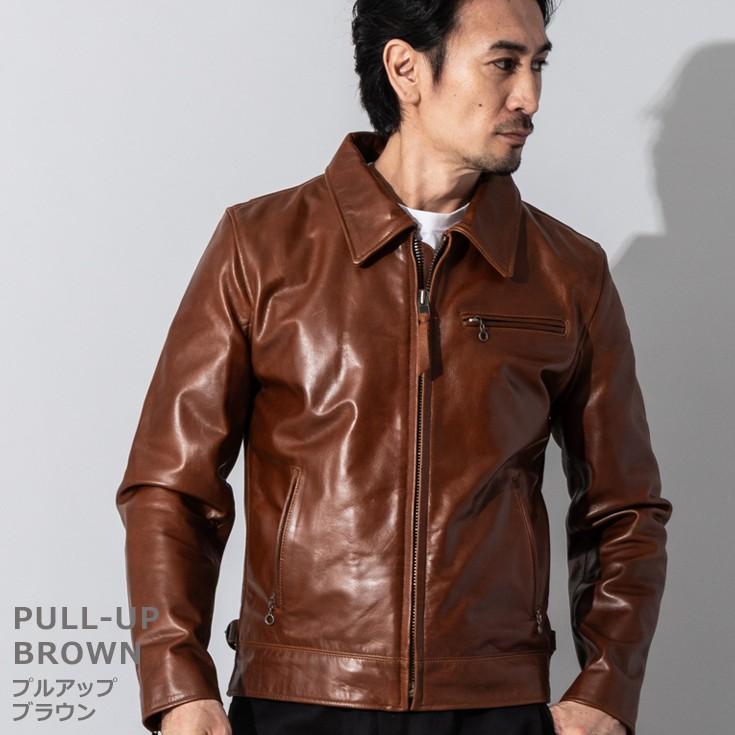 Liugoo Leathers 本革 トラッカージャケット メンズ リューグー