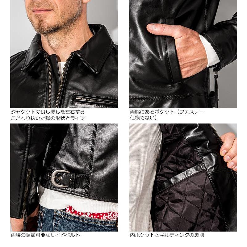 Liugoo Leathers 本革 トラッカージャケット メンズ リューグーレザーズ SRY08A  ライダースジャケット レザージャケット｜liugoo｜16