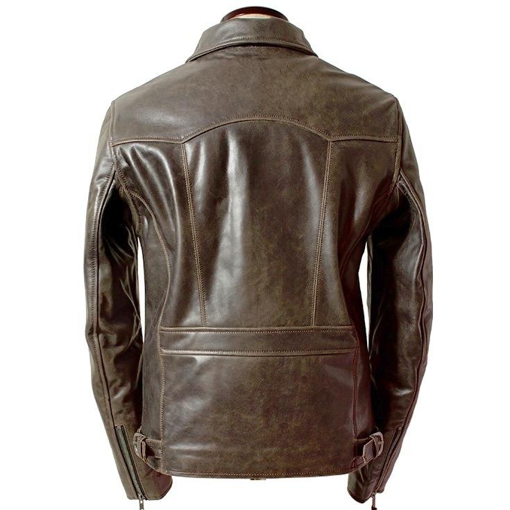 Liugoo Leathers 本革 トラッカージャケット メンズ リューグー