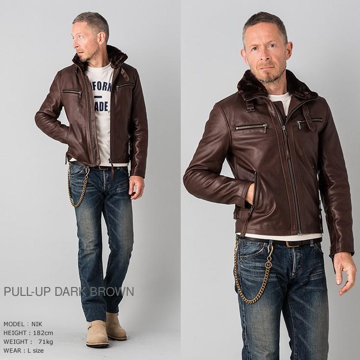 Liugoo Leathers 本革 ウィングネックシングルライダースジャケット メンズ リューグーレザーズ WNG14A  レザージャケット 革ジャン 本革ジャケット | Liugoo Leathers | 08