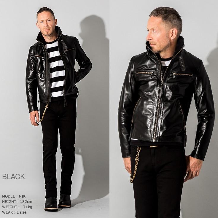 Liugoo Leathers 本革 ウィングネックシングルライダース Liugoo Leathers 本革 ウィングネックシングルライダース