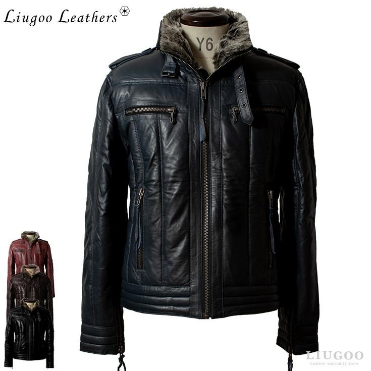 ライダース馬革ダウンLiugoo Leathers（リューグーレザーズ）