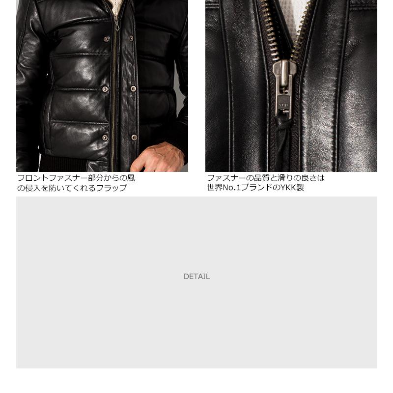 【20周年記念10%OFFクーポン】LIUGOO 本革 3WAY ダウンジャケット メンズ リューグー WNG13A  レザージャケット ダウンジャケットの画像