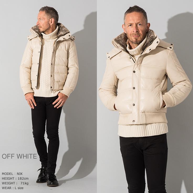 LIUGOO 本革 3WAY ダウンジャケット メンズ リューグー WNG13A  レザージャケット ダウンジャケット | Liugoo Leathers | 15