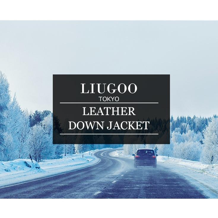 【20周年記念20%OFFクーポン】LIUGOO 本革 3WAY ダウンジャケット メンズ リューグー WNG13A  レザージャケット ダウンジャケット | Liugoo Leathers | 01