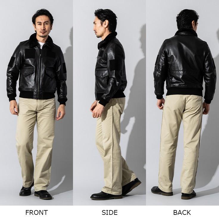 Liugoo Leathers 本革 本格復刻 G-1フライトジャケット メンズ