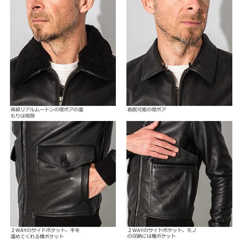 Liugoo Leathers 本革 G-1フライトジャケット メンズ リューグー Liugoo Leathers 本革 G-1フライトジャケット メンズ リューグー