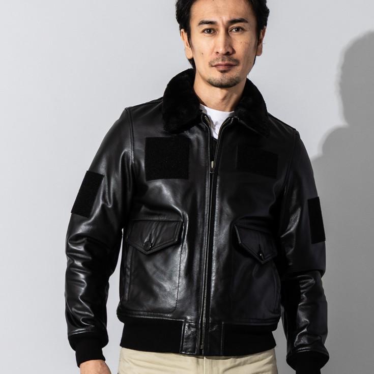 Liugoo Leathers 本革 G-1フライトジャケット メンズ リューグー