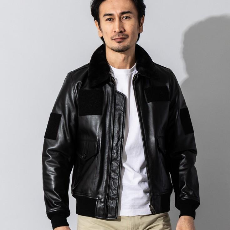 Liugoo Leathers 本革 本格復刻 G-1フライトジャケット メンズ