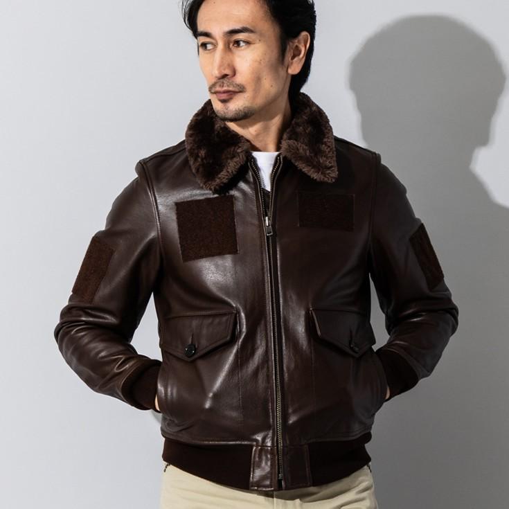本革 リアルレザー GOA 美品 ライダースジャケット Liugoo Leathers 本革 G-1フライトジャケット メンズ リューグー