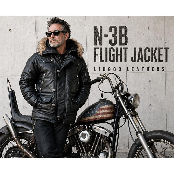10/31まで10%OFFクーポン】Liugoo Leathers 本革 N-3Bフライト