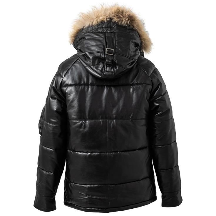 Liugoo Leathers 本革 N-3Bフライトジャケット レザーダウン