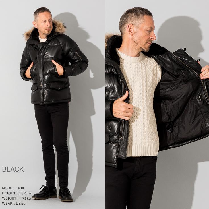 【20周年記念10%OFFクーポン】Liugoo Leathers 本革 N-3Bフライトジャケット レザーダウンジャケット  メンズ MIL07B  ミリタリージャケット レザージャケットの画像