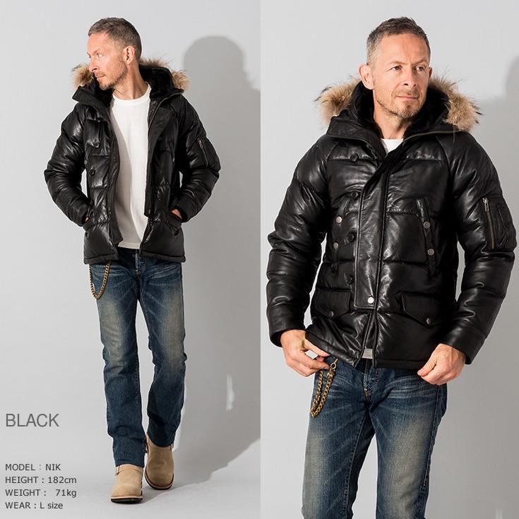 Liugoo Leathers 本革 N-3Bフライトジャケット レザーダウン