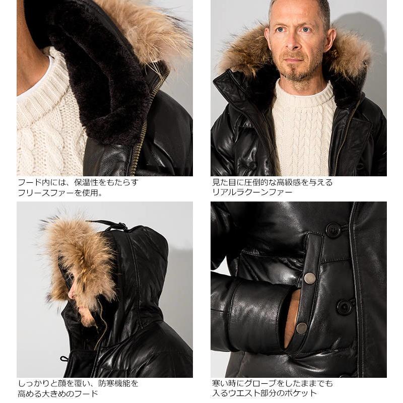 超美品 Liuhoo Leathers N-3B オールレザー ダウンJKT 2 Liugoo Leathers 本革 N-3Bフライトジャケット レザーダウン