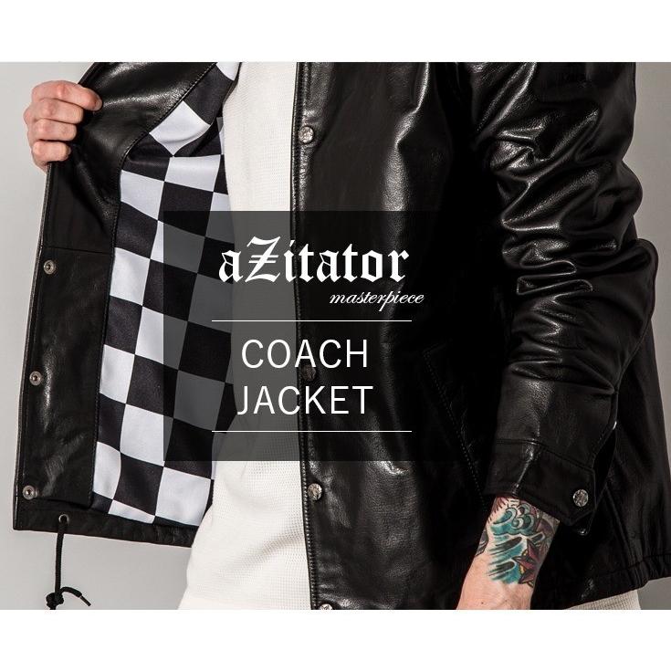 Azitator 本革 レザーコーチジャケット メンズ アジテーター Trk10a レザージャケット ライダースジャケット N 01 本革 レザージャケットのリューグー 通販 Yahoo ショッピング