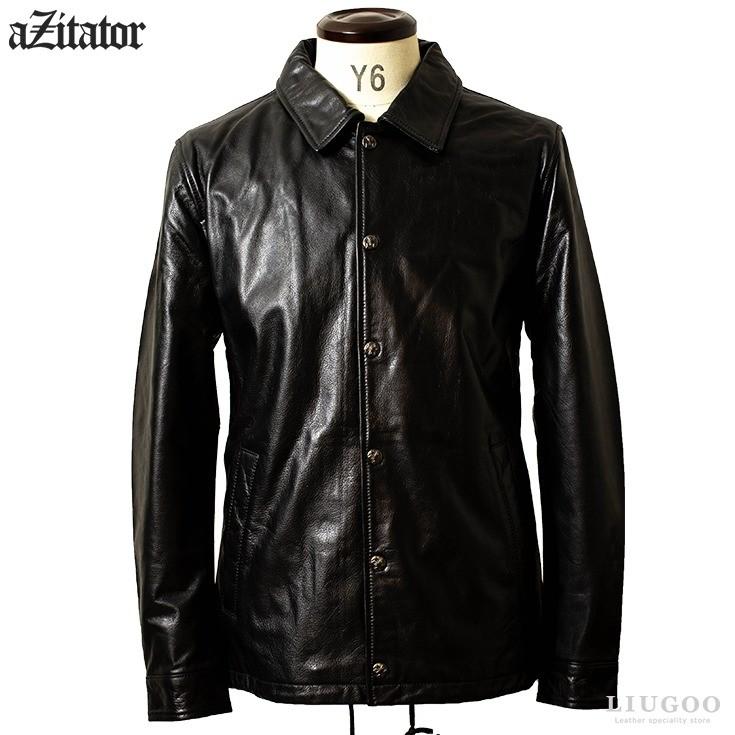 Azitator 本革 レザーコーチジャケット メンズ アジテーター Trk10a レザージャケット ライダースジャケット N 02 本革 レザージャケットのリューグー 通販 Yahoo ショッピング