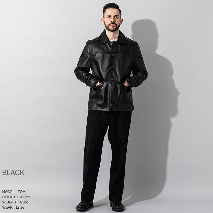 Liugoo Leathers 本革 カーコート メンズ リューグーレザーズ