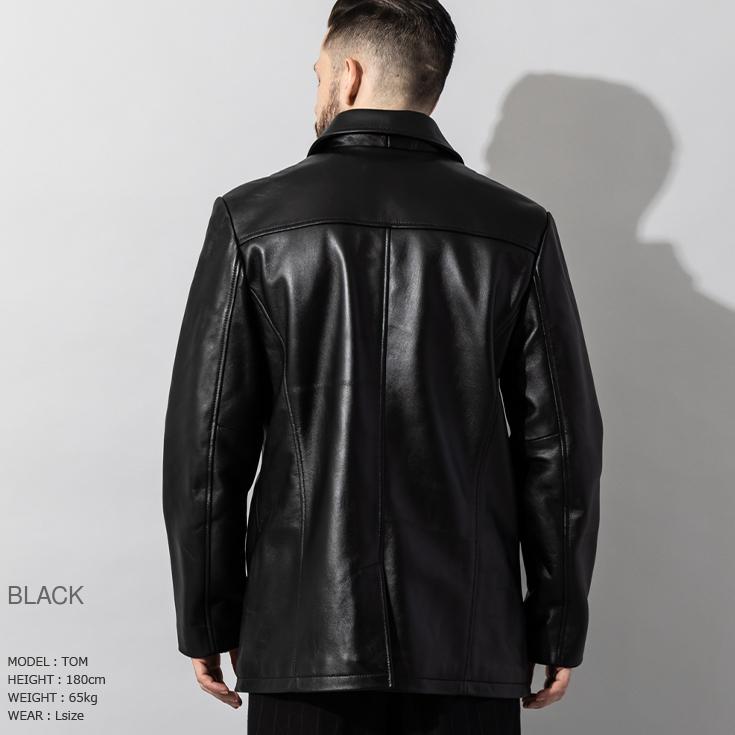 Liugoo Leathers 本革 ピーコート メンズ リューグーレザーズ COT18B  レザーコート ハーフコート |  | 10