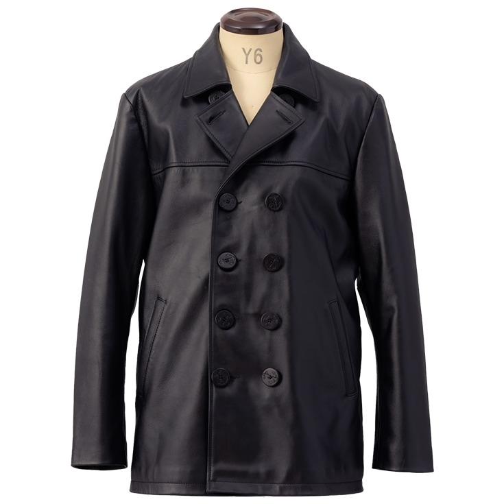 Liugoo Leathers 本革 ピーコート メンズ リューグーレザーズ COT18B  レザーコート ハーフコート |  | 14