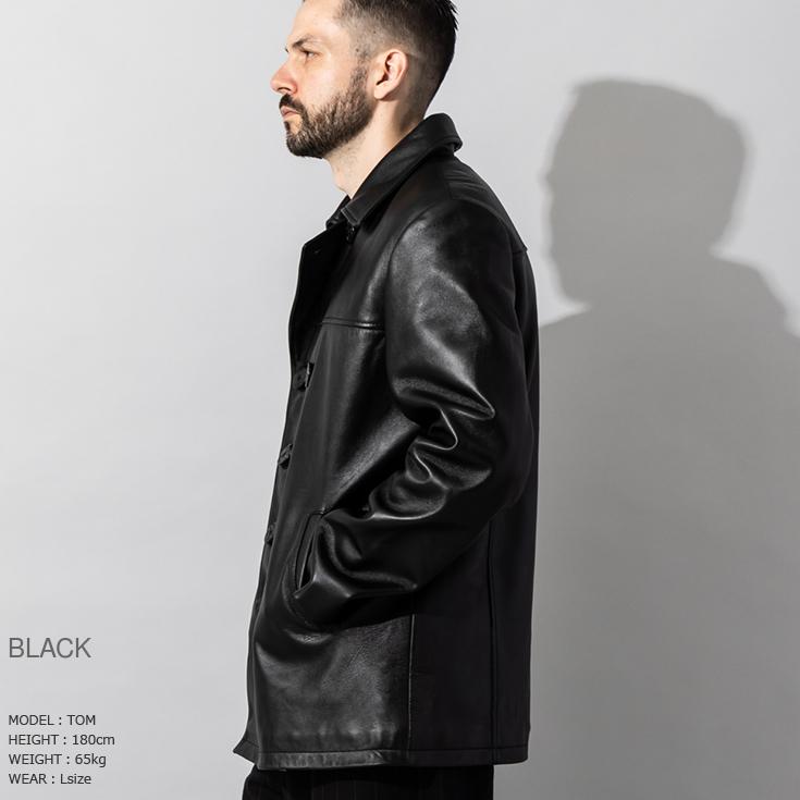 Liugoo Leathers 本革 ピーコート メンズ リューグーレザーズ COT18B  レザーコート ハーフコート |  | 09