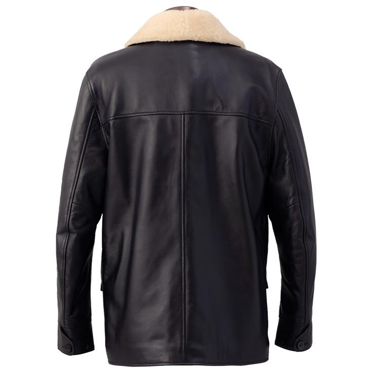 Liugoo Leathers 本革 ボアワークコート メンズ リューグーレザーズ