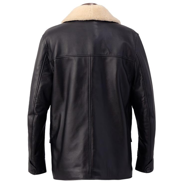 ★grunstein G couture★本毛皮★コート★レザー★リバーシブル★ Liugoo Leathers 本革 ボアワークコート メンズ リューグー