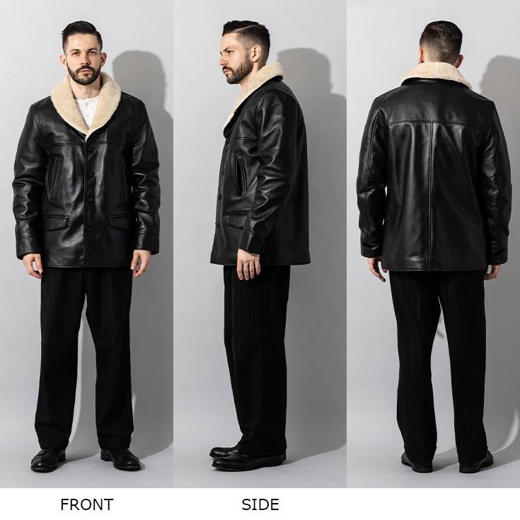 Liugoo Leathers(リューグーレザーズ) メンズ アウター Liugoo Leathers 本革 ボアワークコート メンズ リューグーレザーズ