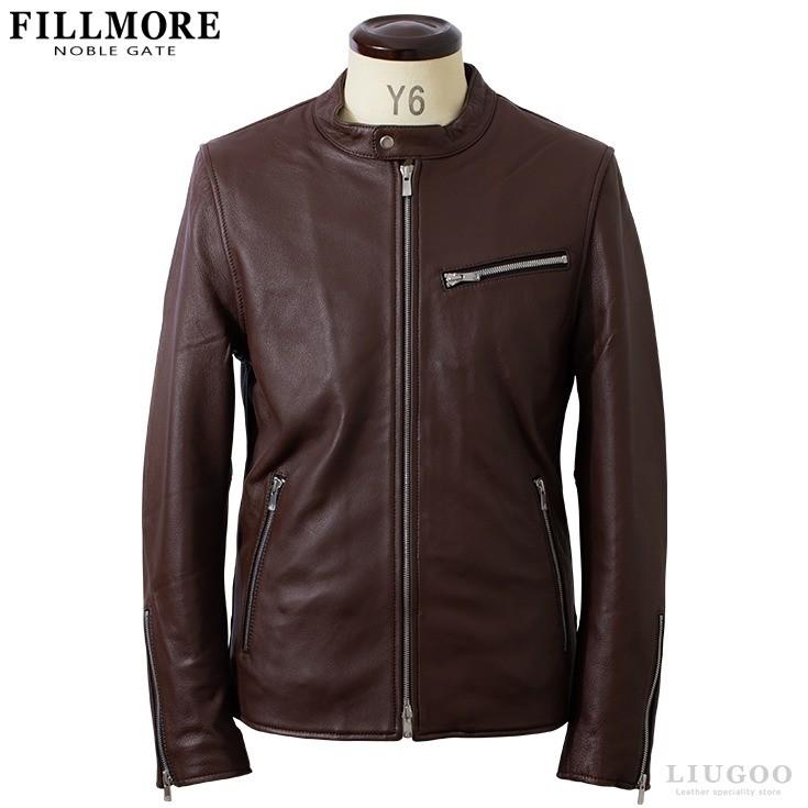 FILLMORE 本革 ディアスキンシングルライダースジャケット FILLMORE 本革 ディアスキンシングルライダースジャケット