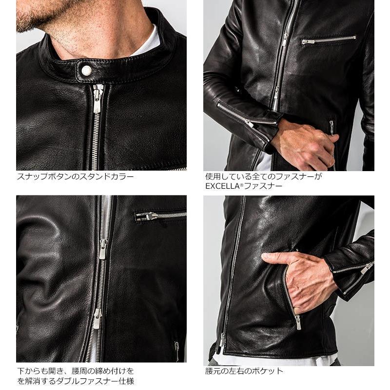 FILLMORE 本革 ディアスキンシングルライダースジャケット FILLMORE 本革 ディアスキンシングルライダースジャケット