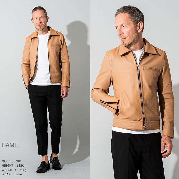 FILLMORE 本革 ディアスキンシングルライダースジャケット