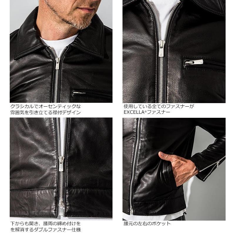 FILLMORE 本革 ディアスキンシングルライダースジャケット FILLMORE 本革 ディアスキンシングルライダースジャケット