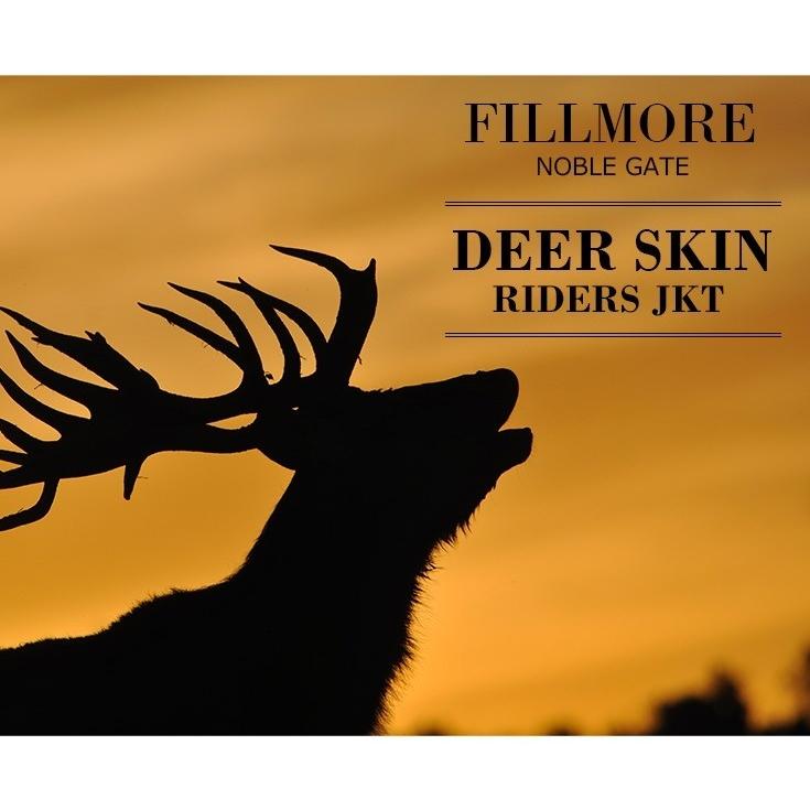 定価11万 美品✨フィルモア レザージャケット 鹿革 茶色 L シルク ダブル FILLMORE 本革 ディアスキンダブルライダースジャケット メンズ