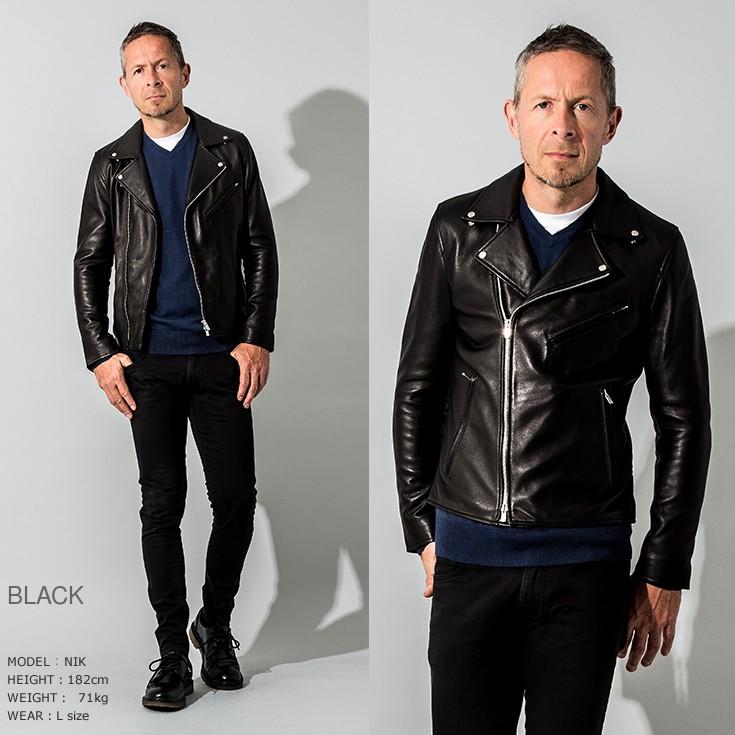 【20周年記念10%OFFクーポン】FILLMORE 本革 ディアスキンダブルライダースジャケット メンズ フィルモア DRY13A  レザージャケット ブルゾン アウターの画像