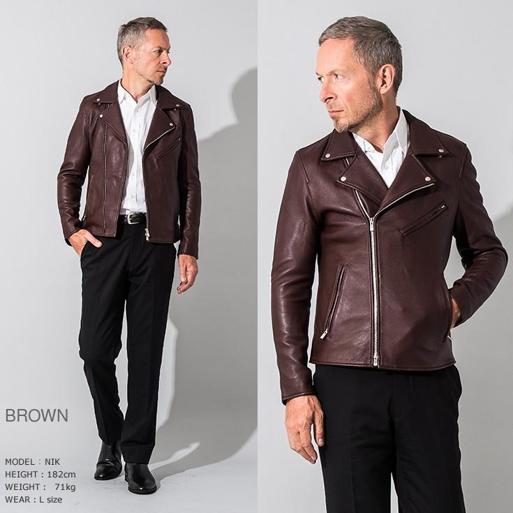 【20周年記念10%OFFクーポン】FILLMORE 本革 ディアスキンダブルライダースジャケット メンズ フィルモア DRY13A  レザージャケット ブルゾン アウターの画像