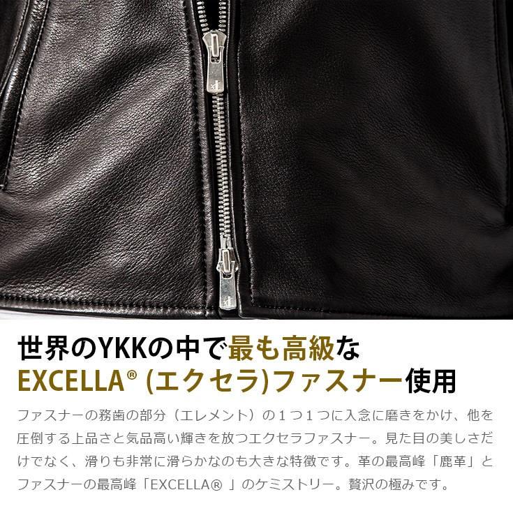 【20周年記念10%OFFクーポン】FILLMORE 本革 ディアスキンダブルライダースジャケット メンズ フィルモア DRY13A  レザージャケット ブルゾン アウターの画像