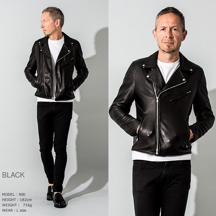 極美品　FILLMORE / LIUGOO　ダブルライダースジャケット　羊革　M 20周年記念20%OFFクーポン】FILLMORE 本革 ディアスキンダブル