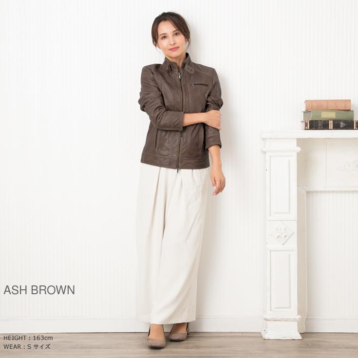 【20周年記念20%OFFクーポン】LIUGOO 本革 シングルライダースジャケット レディース リューグー SRS04LA  ライダースジャケット　レザージャケット | Liugoo Leathers | 04