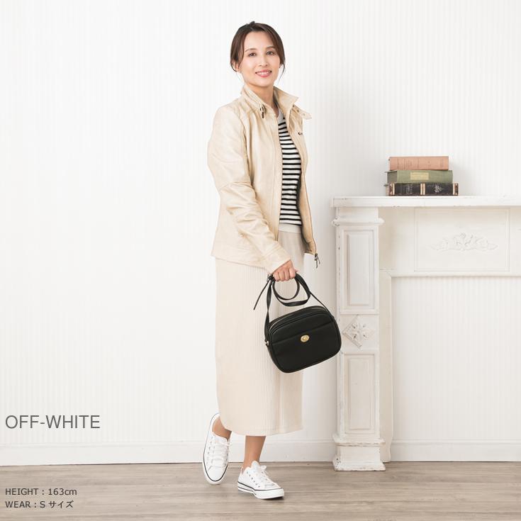 LIUGOO 本革 シングルライダースジャケット レディース