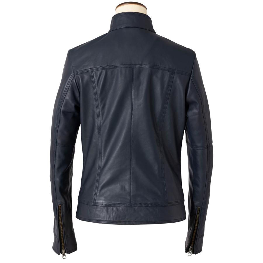 LIUGOO 本革 シングルライダースジャケット レディース リューグー