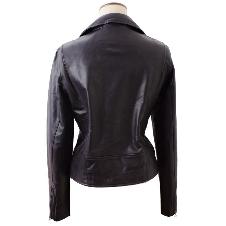 Liugoo Leathers LIUGOO 本革 ダブルライダースジャケット レディース