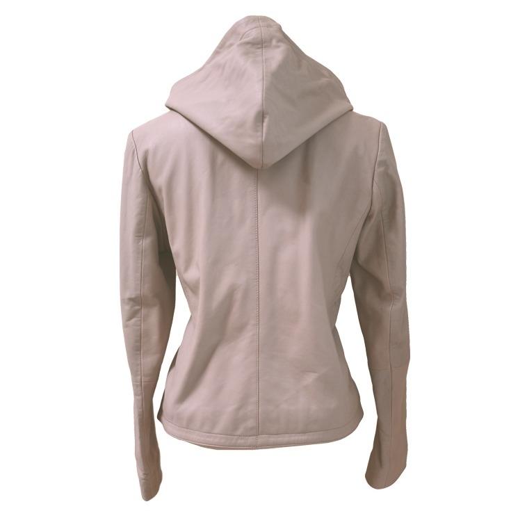 Liugoo Leathers LIUGOO 本革 フーディージャケット レディース