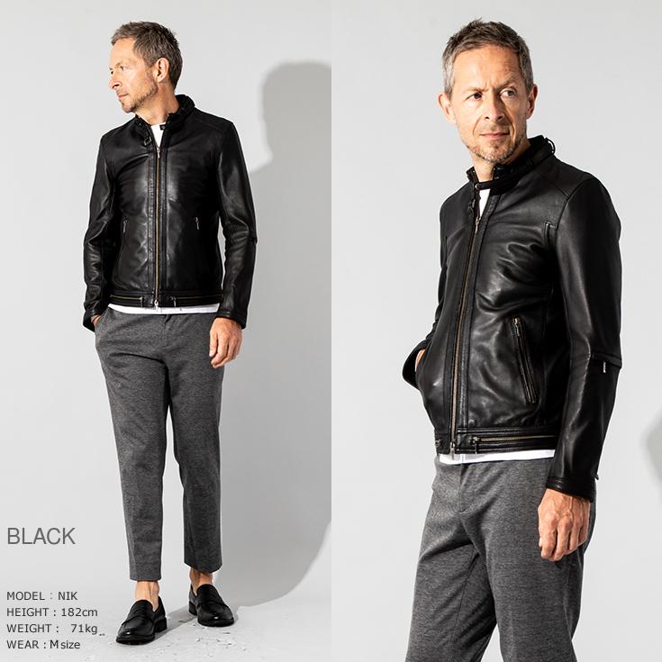 Liugoo Leathers LIUGOO 本革 シングルライダースジャケット