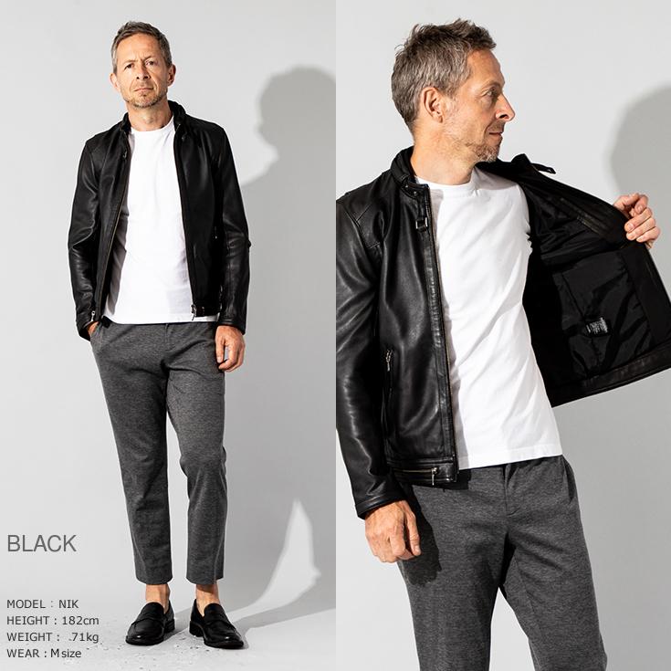 Liugoo Leathers シングルライダース　革ジャン ラムレザー Liugoo Leathers シングルライダースジャケット 本革 革ジャン